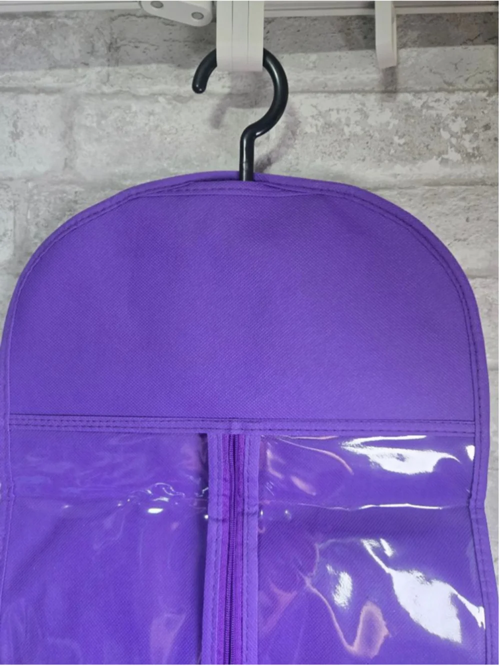 Purple Bags with Black Hangers One Size